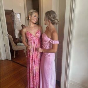 Sachi + Babi Pink Floral Maxi Dress